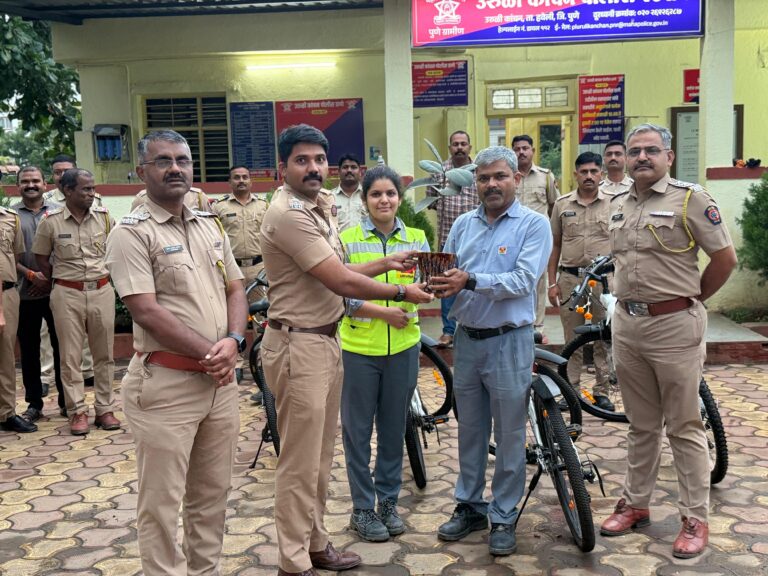 उरुळी कांचन पोलीस स्टेशन हद्दीत सायकल पेट्रोलिंगचा शुभारंभ.