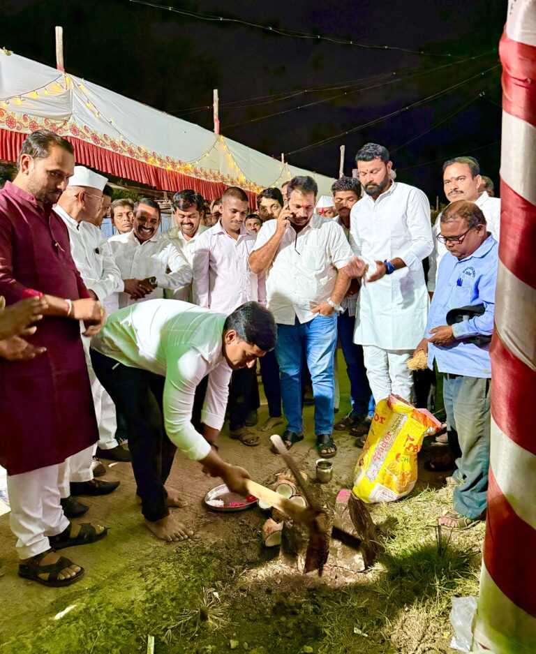 आळंदी येथील म्हातोबा जोगेश्वरी मंदिर देवस्थानच्या पालखी मार्गाचे भुमिपूजन संपन्न.*