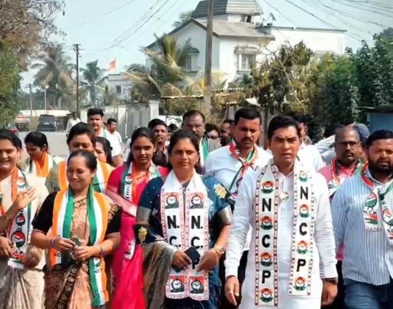 नायगावमध्ये राष्ट्रवादीचा ‘घड्याळ’चा जल्लोष! सुरेखाताई हरगुडे व मनोज तात्या चौधरी यांच्या प्रचार दौऱ्याला महिलांचा-ज्येष्ठांचा उत्स्फूर्त प्रतिसाद